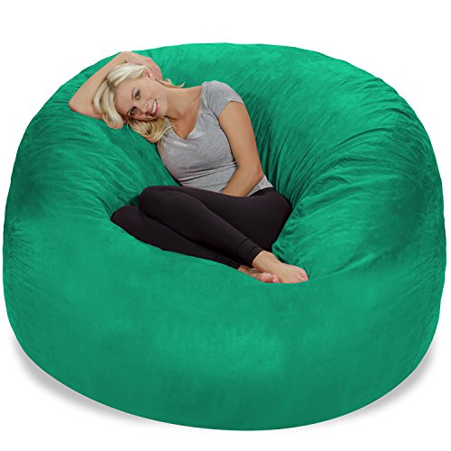Chill Sack Bean Bag Chair: Giant 6' Memory Foam Furniture Bean Bag - Big Sofa with Soft Micro Fiber Cover, Tide Pool