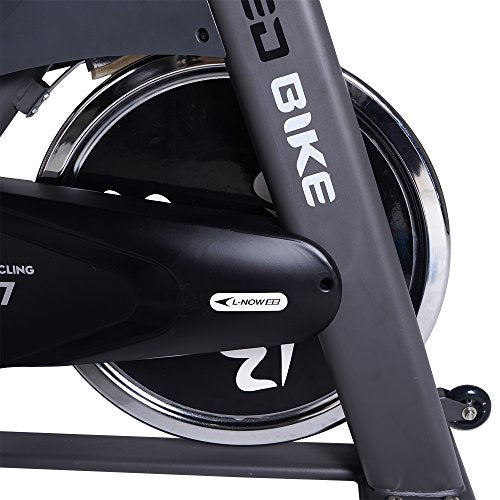 L NOW Indoor Cycling Bike Indoor Exercise Bike Stationary- Belt Drive with 44LBS Stable Flywheel,Heart Rate and LCD Monitor Commercial Standard for Home Cardio (LD577) (Blue)