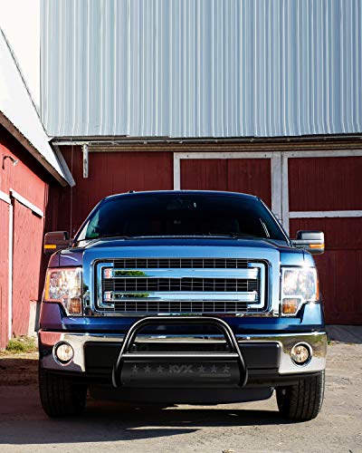 KYX Bull Bar for 2004-2021 Ford F150 Expedition/2003-2014 Navigator, Pickup Truck 3" Brush Grille Guard with Removable Skid Plate Off-Road Front Bumper, Black