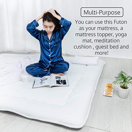 Luxton Home Japanese Shiki Futon Foldable Mattress for Sleep & Travel - Queen Long