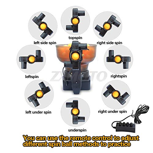 ZXMOTO Table Tennis Robot Ping Pong Robot Machine with 36 Different Spin Balls Automatic Ping Pong Ball Machine for Training