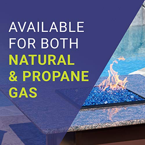 American Fireglass SS-AFPPKIT-N-18 Natural Gas 18" x 6" Rectangular Stainless Steel Drop in Fire Pit Pan with Spark Ignition Kit