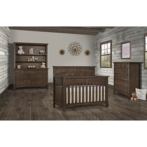 Evolur Santa Fe 5 in 1 Convertible Crib, Distress Navy