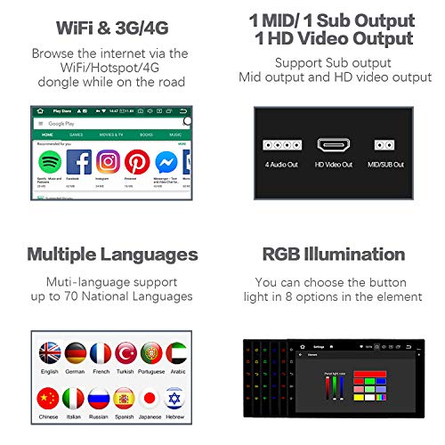 Dasaita 9" Android Car GPS Radio for Subaru Forester/WRX 2016 2017 2018 Audio Video Player 4G RAM 64G ROM Build in Carplay/Android Auto