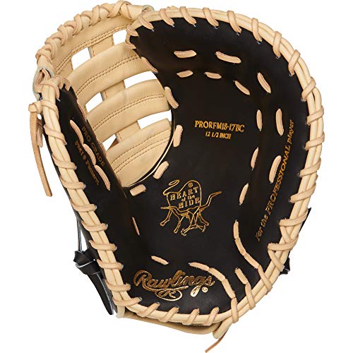 Rawlings Heart of The Hide R2G Baseball Glove, Black/Camel, 12.5 inch, Modified Pro H Web, Right Hand Throw