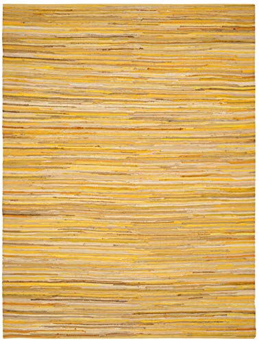 Safavieh Rag Rug Collection RAR130B Hand-Woven Blue and Multi Flatweave Cotton Area Rug (9' x 12)