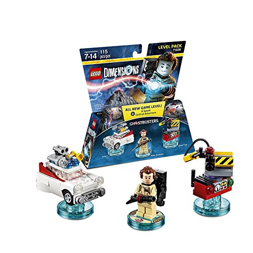 Lego Dimensions Ghostbusters Starter Pack + Peter Venkman Level Pack + Slimer + Stay Puft Fun Packs for Playstation 4 or PS4 Pro Console