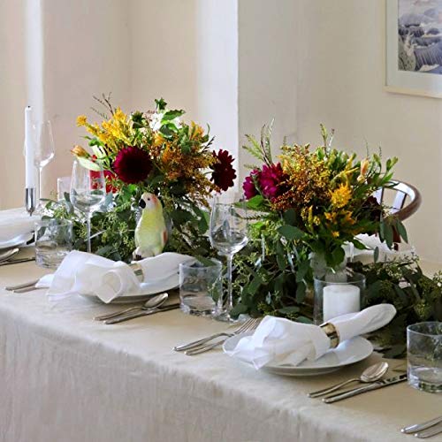 Huddleson Camel Gold Pure Linen Tablecloth 72x72 Square