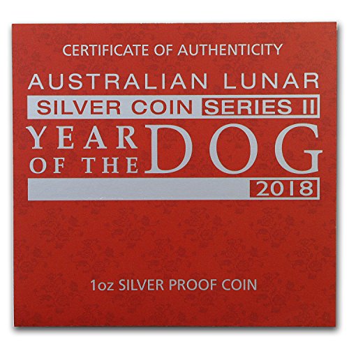2018 AU Australia 1 oz Silver Lunar Dog Proof (w/Box & COA) 1 OZ Brilliant Uncirculated