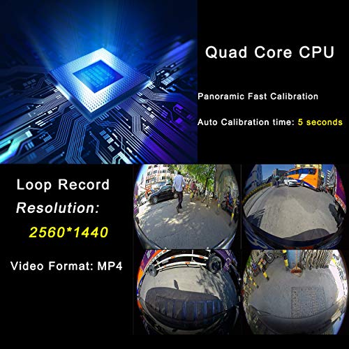 weivision Super Hd 1080P Car 360 Degree Bird View Surround System DVR Record Backup Camera Parking Monitoring with Sony Sensor