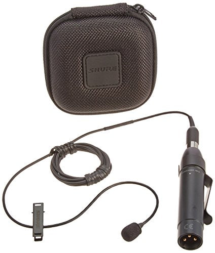 Shure MX150B/C-XLR Cardioid 5mm Subminiature Lavalier Microphone with XLR Preamp, Black