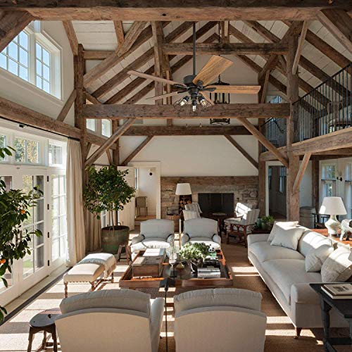 Prominence Home 50684-01 Aspen Pines Farmhouse Ceiling Fan (3 Speed Remote), 52", Barnwood/Tumbleweed, Aged Bronze