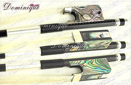D Z Strad Cello Bow - Model 856 - Carbon Fiber Bow with Traditional Frog made from Polished Premium Abalone