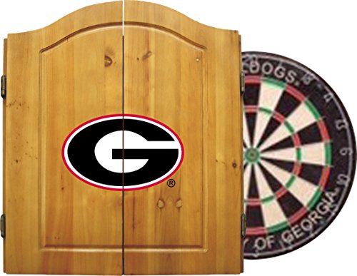 Imperial Officially Licensed NCAA Merchandise: Dart Cabinet Set with Steel Tip Bristle Dartboard, Georgia Bulldogs