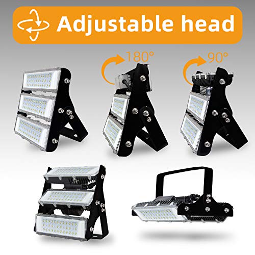 150W LED Flood Light Outdoor with Driver, 2,1000lm Super Bright Security Lights, IP66 Waterproof Outdoor Flood Light, 6500K Daylight White Floodlight for Yard, Garden, Playground, Basketball Court