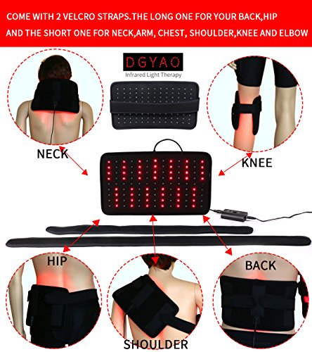 Red Light Near Infrared Therapy Led Benefits Back Pain Reliever Wearable Wrap Deep Penetrating Heals Lighting Pad