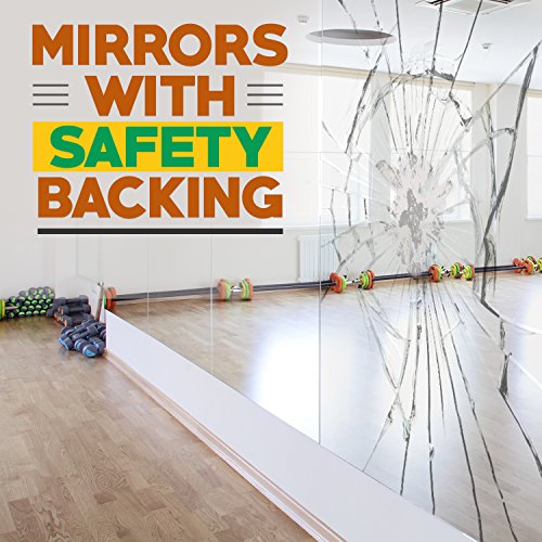 Fab Glass and Mirror GM48x60 Activity Mirror Kit for Gym & Dance with Safety Backing, 48" x 60"