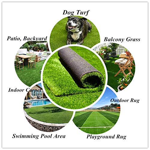 Conscience Trading Artificial Grass Realistic Fake Grass Artificial Turf Lawn Synthetic Deluxe Thick Lawn Pet Turf Garden