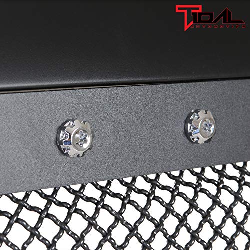 Tidal Replacement Studs Rivet Grille Stainless Steel with Matte Black Shell Fits 99-04 Ford Super Duty F250 F350 F450 F550