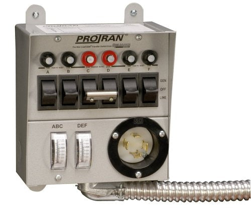 Reliance Controls 20216 Pro/Tran 6-Circuit 20-Amp Indoor Generator Transfer Switch