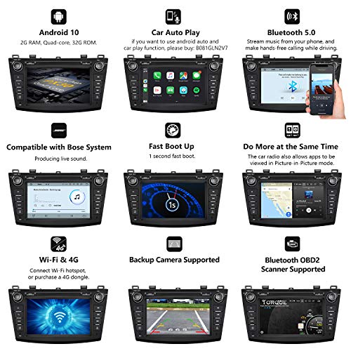 2020 Car Stereo Applicable to Mazda 3 Series Support Apple Car play Android Auto Fast Boot Camera 8 Inch