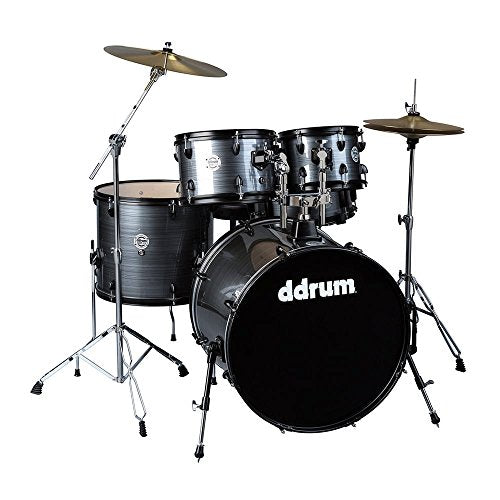 ddrum D2 Player Series Complete Drum Set with Cymbals, Grey Pinstripe