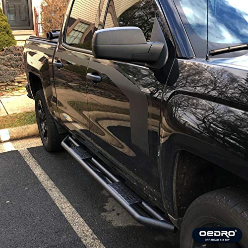 oEdRo 6" Side Step ,Unique Multi-layerTextured Black Running Boards Nerf Bars