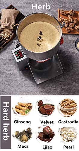 CGOLDENWALL LED Display Electric Grain Grinder Mill High Speed Spice Herb Powder Machine Dry Cereals CE Approved (300g Swing Type)