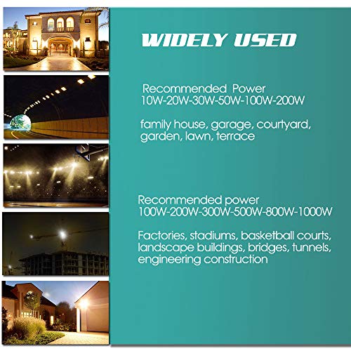 1000W Led Floodlight,Led Exterior Flood Lights,Led spotlights Getseason Warm White Outdoor and Indoor IP65 Waterproof Security Light for Garage, Garden, Lawn and Yard