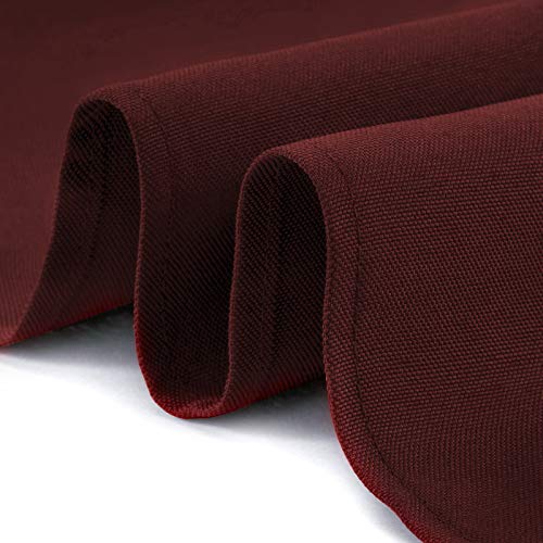 Lann's Linens - 10 Premium 108" Round Tablecloths for Wedding/Banquet/Restaurant - Polyester Fabric Table Cloths - Burgundy