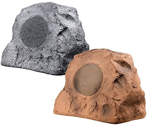 OSD Audio 8" High Fidelity Outdoor Rock Speaker Durable Weather-Resistant Design, Single - Sandstone Brown RS850
