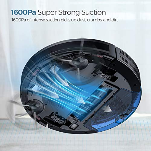 1600Pa Robot Vacuum, dser Robotic Vacuum Cleaner, Self-Charging with 2 Boundary Strips, Quiet, Cleans Carpets and Pet Hair (RoboGeek 20T)