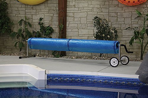 Sun2Solar 800 & 1200 Series | 25-Foot Wide Stainless Steel Solar Cover Deluxe Reel System | Heating Blankets | Perfect for In-Ground or Above-Ground Swimming Pools