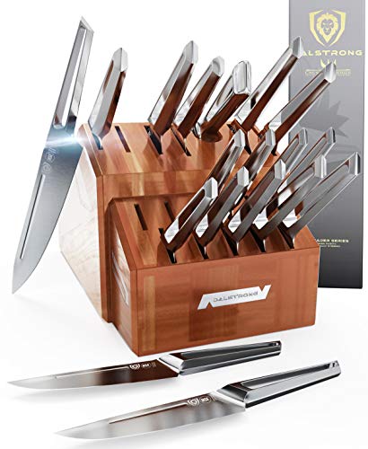 DALSTRONG - 18pc Knife Block Set - Crusader Series - Forged Thyssenkrupp High-Carbon German Stainless Steel - w/Magnetic Sheath - NSF Certified