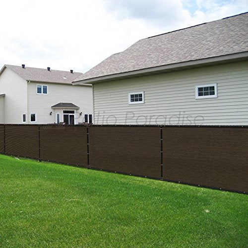 Patio Fence Privacy Screen 14' x 28', Pergola Shade Cover Canopy Sun Block, Heavy Duty Fence Privacy Netting, Commercial Grade Privacy Fencing, 180 GSM, 90% Privacy Blockage (Brown)