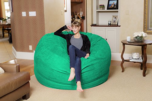 Chill Sack Bean Bag Chair: Giant 6' Memory Foam Furniture Bean Bag - Big Sofa with Soft Micro Fiber Cover, Tide Pool