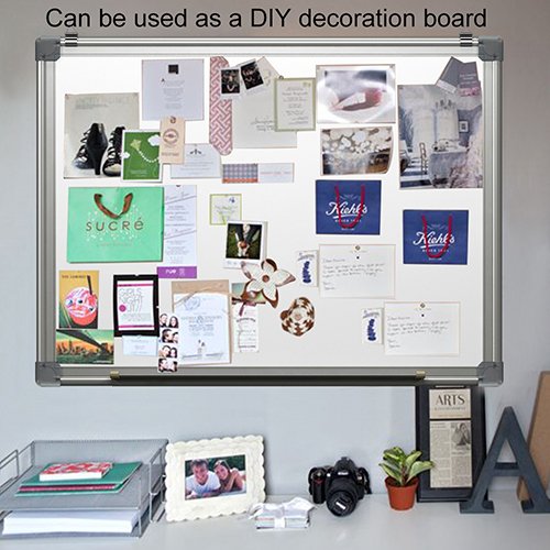 Large 78 x 36 inches Magnetic Dry Erase Board with Pen Tray | Wall-Mounted Aluminum Message Presentation Memo White Board for Office Home and School