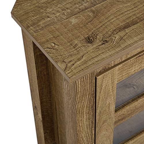 Rockpoint Adonia Corner TV Stand Media Console, 44-Inch, Café au Lait