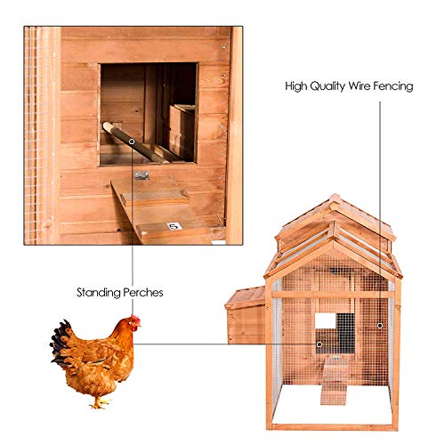 Lovupet Outdoor Wooden Chicken Coop Nest Box Hen House Cage Poultry Pet Hutch Garden Backyard Cage 0319