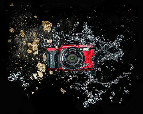 Olympus Tough TG-6 Digital Camera with Deluxe Accessory Bundle - Includes: SanDisk Ultra 64GB Memory Card + Flexible Tripod + Extreme Cloth + More (Red)…