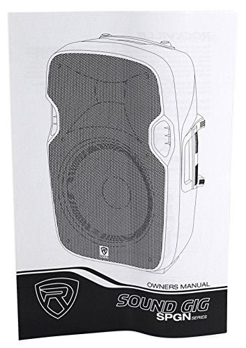 (2) Rockville SPGN128 12" Passive 2400 Watt DJ PA Speakers ABS Cabinets 8-Ohm