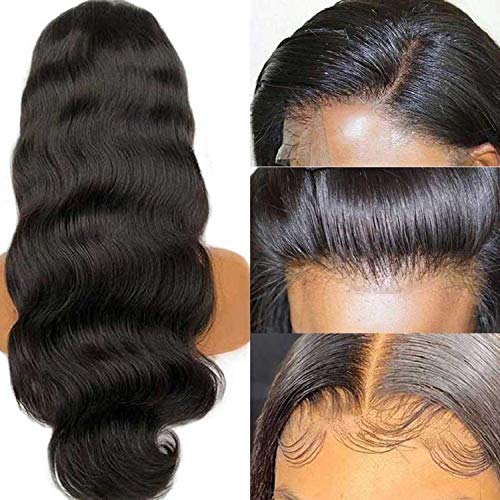 150% Density Brazilian Body Wave Lace Front Wigs Human Hair Glueless Lace Front Human Hair Wigs For Women Black Pre Plucked Unprocessed 10A Virgin Brazilian Hair Wig(20’’ Natural Color)