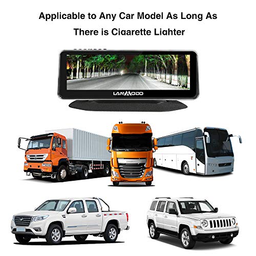 LANMODO Car Night Vision Front and Rear Dual Camera,Waterproof 8.2" HD Screen 1080P Full-Color Image Active Infrared Backup Camera Sony DSP Chip Inside,Night View Distance up to 984 ft/300M