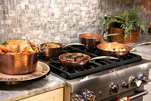 Gotham Steel 10 Piece Hammered Nonstick Copper Cookware Set