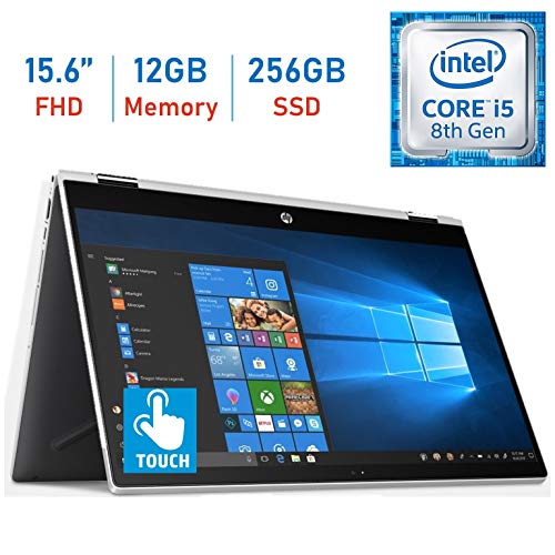 HP 15.6in 2-in-1 Touchscreen FHD IPS WLED Backlit Display Laptop PC 8th Gen 12GB DDR4 RAM 256GB SSD Bluetooth HDMI B&O Play Win10