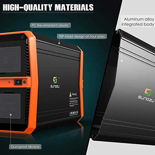 SUNGZU Portable Solar Generator 1010Wh Portable Power Station Emegency Backup Battery Pack Supply 110V/1000W AC Pure Sine Wave Outlet 2DC 4USB for Home Use and Outoor Camping Road Trip RV VAN