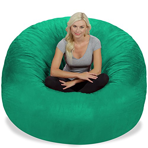 Chill Sack Bean Bag Chair: Giant 6' Memory Foam Furniture Bean Bag - Big Sofa with Soft Micro Fiber Cover, Tide Pool