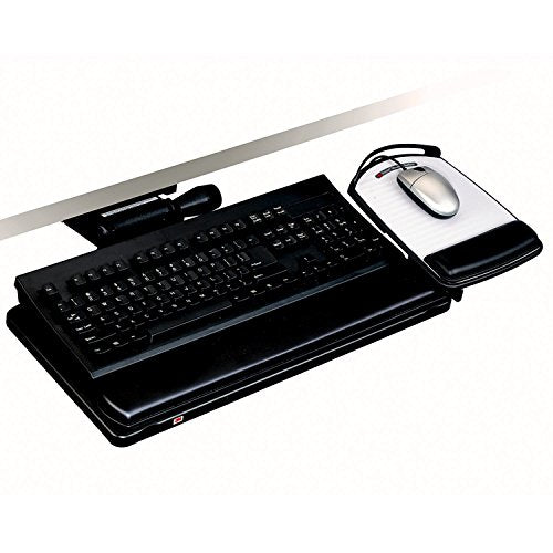 3M Keyboard Tray, Just Lift To Adjust Height And Tilt, Mouse Platform Include Gel Wrist Rest And Precise Mouse Pad, (AKT150LE)