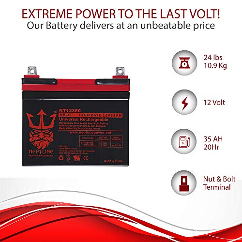 12V 35AH Battery for Pride Jazzy Select Electric Wheelchair by Neptune - 2 Pack