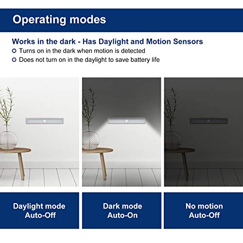 LED Motion Sensor Closet Lights, Magnetic Wireless 10 LED Battery Operated Lights, for wardrobes, corridors, Stairs, Study Rooms, Children's Rooms, Garage Doors, car Trunks, Gardens, etc. - 1 Pack